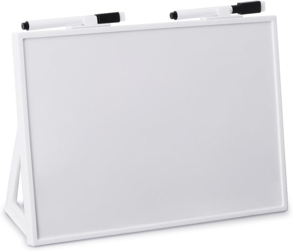 Dry Erase Board Desktop Whiteboard with Stand 11.8 x 8.3 Inches, Small Dry Erase White Board Standable, Mini Dry Erase Whiteboard Easel for Desk with Two Magnetic Markers