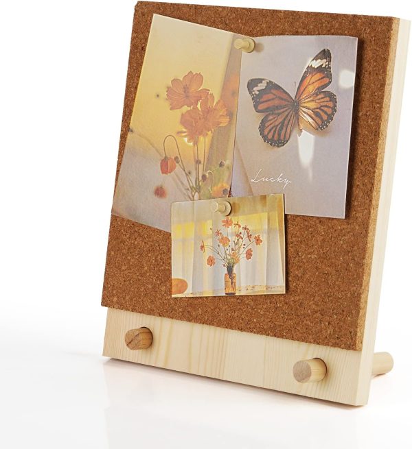 Bulletin Board/Cork Board on The Desktop-Small Mini Hanging Tack Message Memo Picture Board for Home Office School