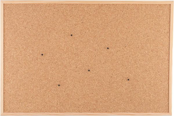 Framed Cork Bulletin Board - 35.4”x 23.6” | Premium Double-Sided Pine Frame Eco Cork Memoboard | Office, Home & Classroom Organization Decor | Pushpins & Set Up Accessories Included